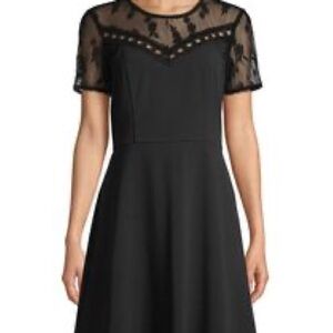 Nanette Lepore Poetic Love Black Lace Dress – Size 4 – Elegant Fit and Flare